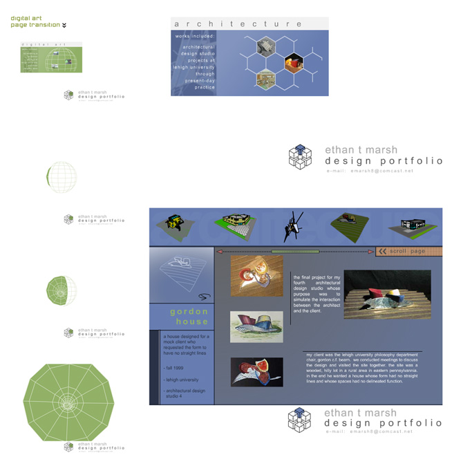 digital art page transition, architecture page