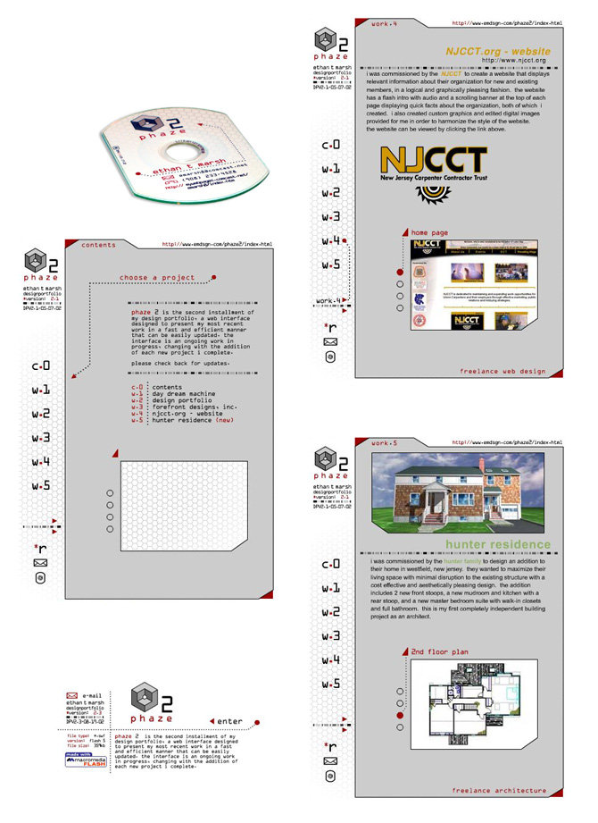 mini-cd, web pages, entrance page