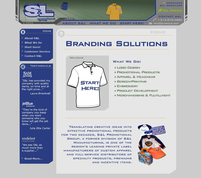 home page