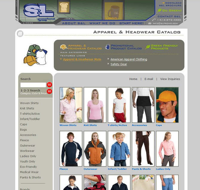 apparel catalog page