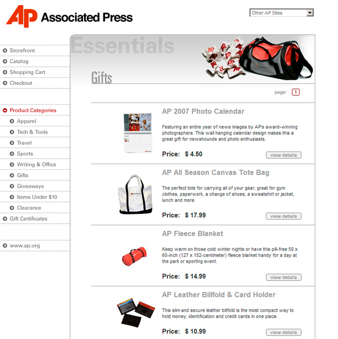 catalog page