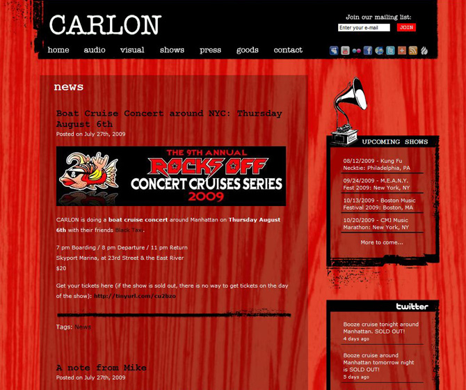 home page