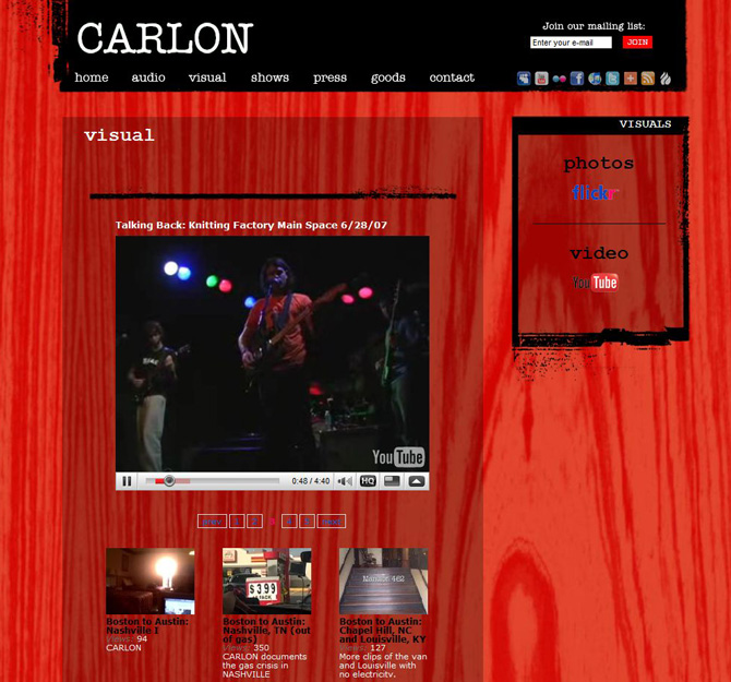 visuals page